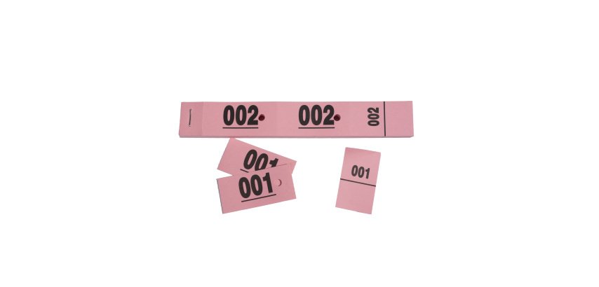 Garderobentick 3-tlg 50 Bl weiss - x 20 - Pink