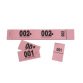 Boekje 50 vestiairetickets 3 luiken met perforaties - Formaat 20x3cm - Roze