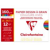 Etival Color pochette 12F A4 160g - Assortiment vif