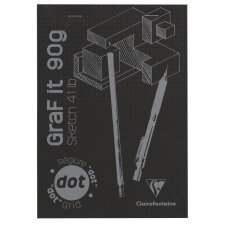 GraF'it dot bloc agrafé 80F A5 90g - Noir