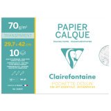 Papier Calque pochette 10F A3 70g