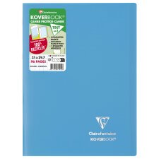 Cahier piqué Koverbook A4 96 pages grands carreaux couverture polypropylène opaque 100% recyclé