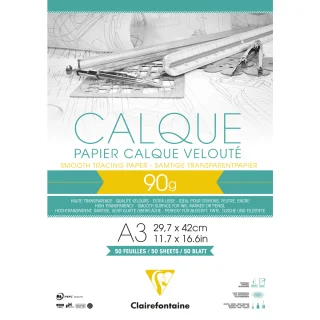 Papier Calque rouleau 0,375x20m 40/45g. - Clairefontaine