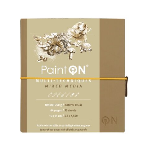 PaintON Naturel carnet cousu 32F 14x14cm 250g - Beige