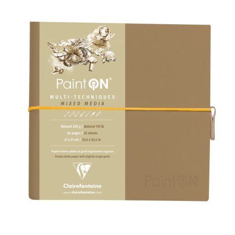 PaintON Naturel carnet cousu 32F 19x19cm 250g - Beige