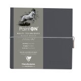 PaintON Gris carnet cousu 32F 19x19cm 250g - Gris