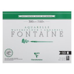 Fontaine bloc collé 1 côté 10F 31x41cm 300g grain torchon