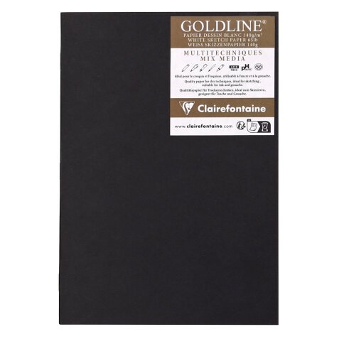 Goldline carnet piqué 20F A3 140g - Noir