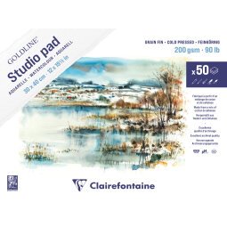 Goldline Studio bloc collé 50F 30x40cm 200g grain fin