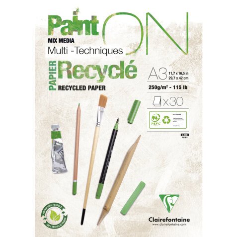 PaintON Recyclé bloc collé 30F A3 250g