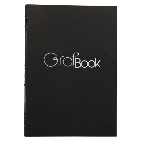 Graf'Book 360° carnet cousu dos brut 100F A4 100g F - Noir