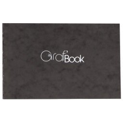 Graf'Book 360° carnet cousu dos brut 100F 11x17cm 100g I - Noir