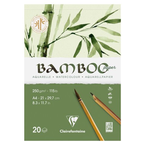 Bamboo bloc collé 1 côté 20F A4 250g