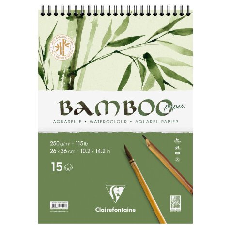 Bamboo bloc spiralé 15F 26x36cm 250g