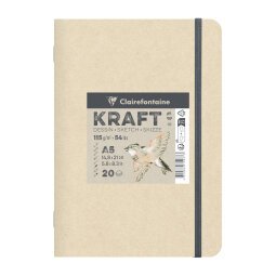 Kraft carnet piqué 20F A5 115g