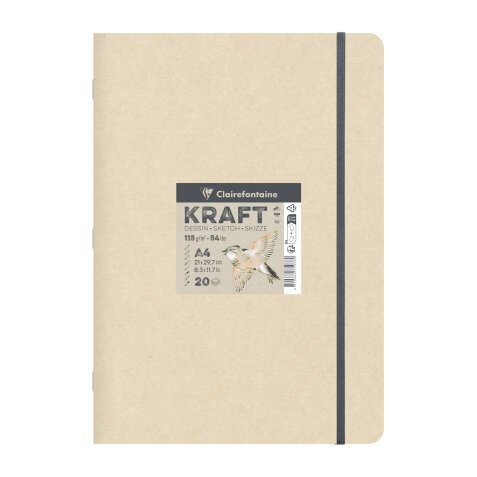 Kraft carnet piqué 20F A4 115g