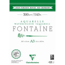 Fontaine bloc collé 2 côtés 12F A3 300g grain torchon