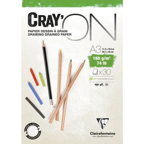 Cray'ON bloc collé 30F A3 160g