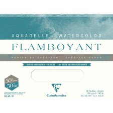 Flamboyant bloc collé 4 côtés 20F 31x41cm 300g