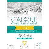 Papier Calque bloc collé 40F A3 110g