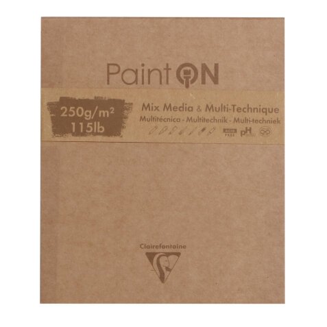 Paint'ON assorti bloc collé 13,3x15,7cm 50F 250g - Assortiment