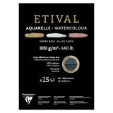 Etival Noir bloc collé 1 côté 15F A3 300g double grain