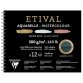 Etival Noir album spiralé 12F 24x30cm 300g double grain