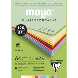 Maya bloc collé 25F A4 120g