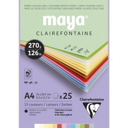 Maya bloc collé 25F A4 270g