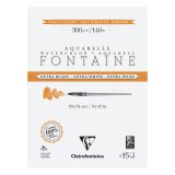 Fontaine Extra Blanc Grain Satiné bloc collé 4 côtés 15F 23x31cm 300g