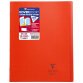 Cahier piqué Koverbook 24x32cm 96 pages petits carreaux + marge couverture polypropylène transparent - Rouge