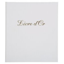 Guest book imitation leather with title - protrait 19x21cm - Assorted colours