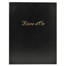 Livre d'or Balacron avec titre 100 pages blanches - 27x22 cm vertical - Couleurs assorties