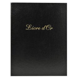 Gastenboek Balacron omslag met opschrift Livre d'Or - 100 pagina's - 27x22cm verticaal - Geassorteerd