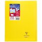 Cahier piqué Koverbook 24x32cm 48 pages grands carreaux couverture polypropylène transparent - Jaune