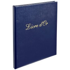 Livre d'or Balacron avec titre 140 pages blanches - 21x19 cm vertical - Couleurs assorties