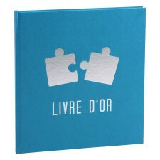 Livre d'or Puzzle 140 pages blanches - 21x19cm vertical - Visuels assortis