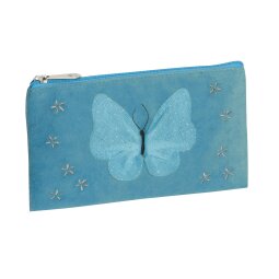 Fourre-tout plat Papillon 21 x 12 cm - Couleurs assorties