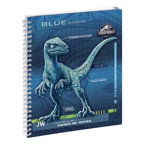 Cahier de textes Jurassic World Blue 17 x 22 cm - Visuel