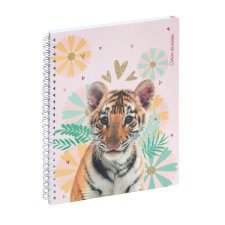 Cahier de textes Lovely tigre 17 x 22 cm - Visuels assortis