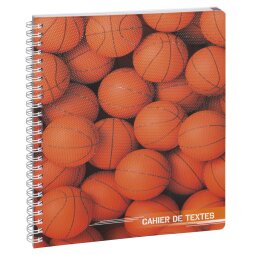 Cahier de textes Sports Basket 17 x 22 cm - Visuels assortis