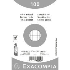 Pk100 Exa Rec Cards 10x15cm Square White - White