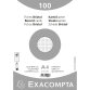 Pk100 Exa Rec Cards 21x29.7cm Square Wht - White