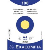 Pk100 Exa Rec Card 21x29.7cm Plain Blue