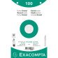 Pk100 Exa Rec Card 12.5x20 Sq Punch Wht - White