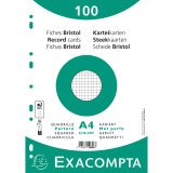 Pk100 Exa Rec Card 21x29.7 Sq Punch Wht - White