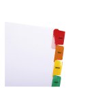 Intercalaire A4 carte bristol blanc Exacompta 12 onglets mensuels multicolores - 1 jeu