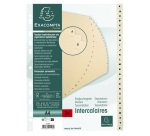 Intercalaire A4 carte lustrée Exacompta 26 onglets alphabétiques ivoire - 1 jeu