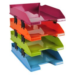 Exacompta COMBO MIDI A4 Letter Tray Set - Assorted colours