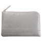 Rhodiarama pochette zippée en simili cuir - taille S (11x17 cm) - Argent